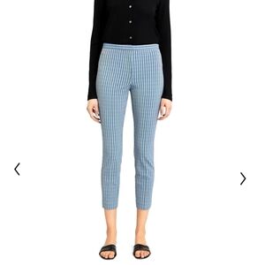 Theory Grid Stretch Viscose cropped pants in Midnight NWOT